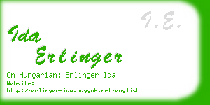 ida erlinger business card